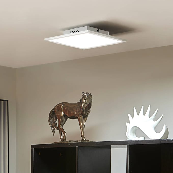 Lindby LED paneel Lamin, wit, 30 cm, CCT, dimbaar, afstandsbediening
