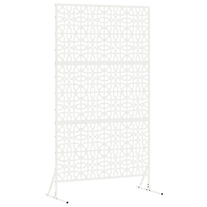 vidaXL - Privacyscherm - 100 - x - 50 - x - 180 - cm - Staal - Wit