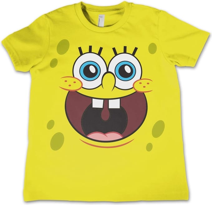 SpongeBob SquarePants Kinder Tshirt -Kids tm 10 jaar- Sponge Happy Face Geel