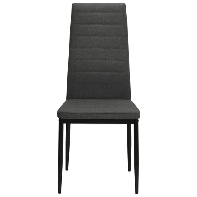 vidaXL - Eetkamerstoelen - 4 - st - stof - donkergrijs