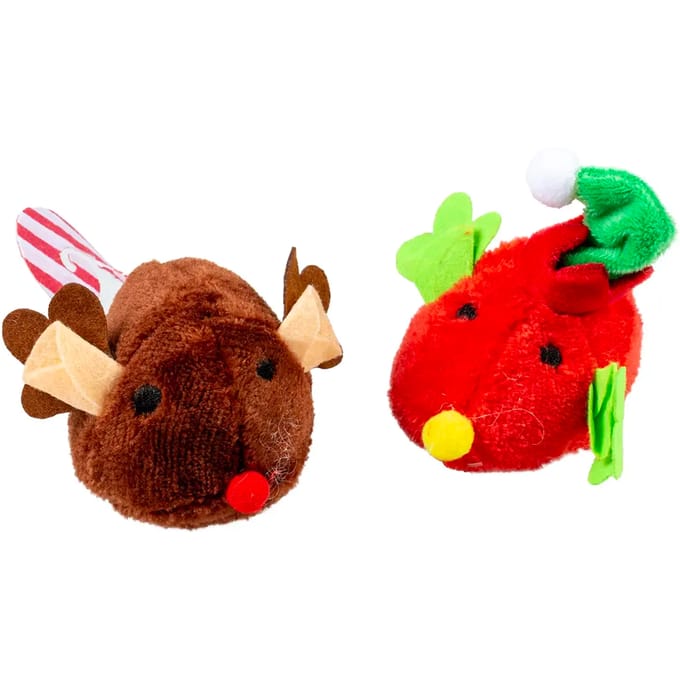 Pluche speelgoed muis voor katten Duvoplus X-Mas Silky
