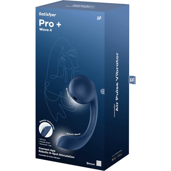Satisfyer pro+ golf 4 Connect App Dark Luchtdruk vibrator - Blauw
