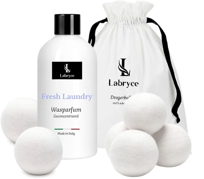 Drogerballen 6 Stuks 7cm - Labryce Wasparfum Fresh Laundry 250 ml