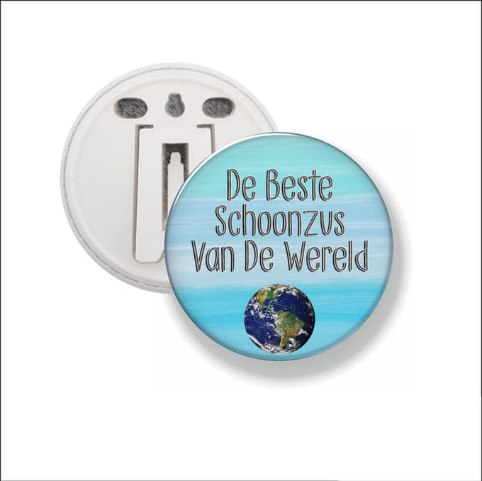 Button Met Clip 58 MM - De Beste Schoonzus Van De Wereld