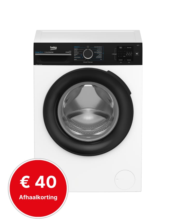 Beko Bmms3wfu4841w - Wasmachine - 8 kg - 1400 tpm - Energieklasse A   DUITS frontpaneel