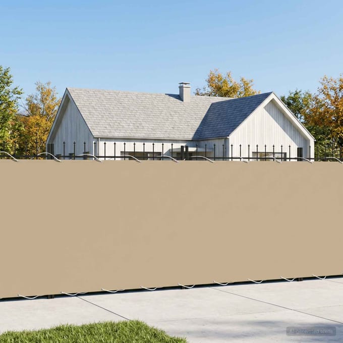 vidaXL - Balkon - Privacy - Scherm - 180 - x - 500 - cm - Polyester - Beige