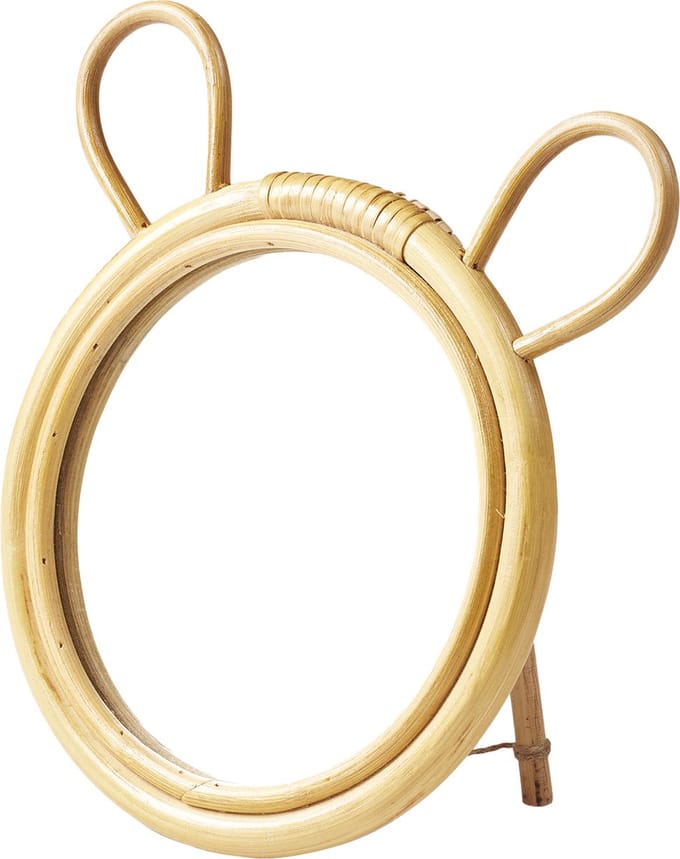Vertbaudet Spiegel - beer - 27x17,5cm - rotan