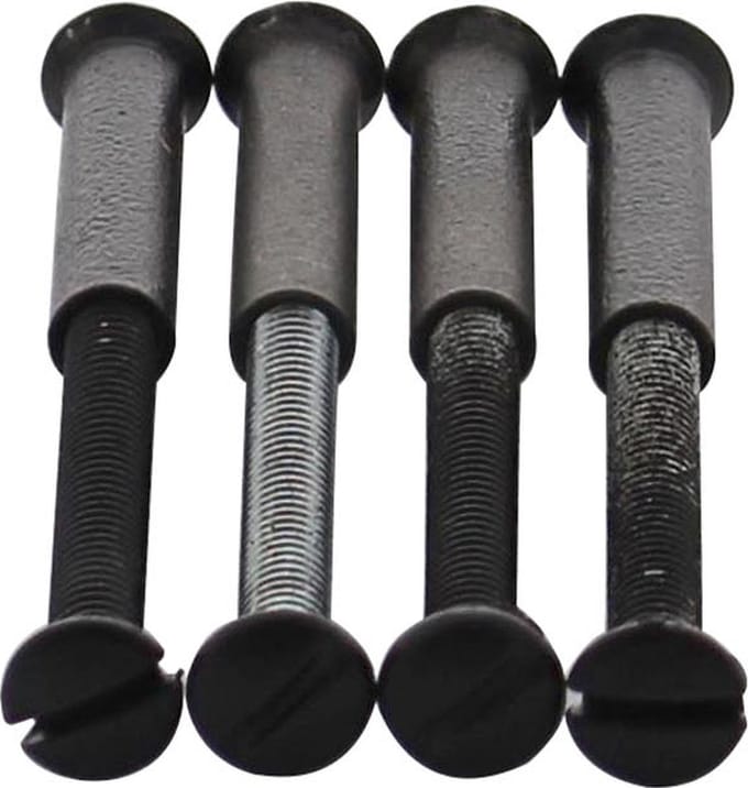 Intersteel 4 Patentboutjes m4x35mm met hulsjes m4 zwart