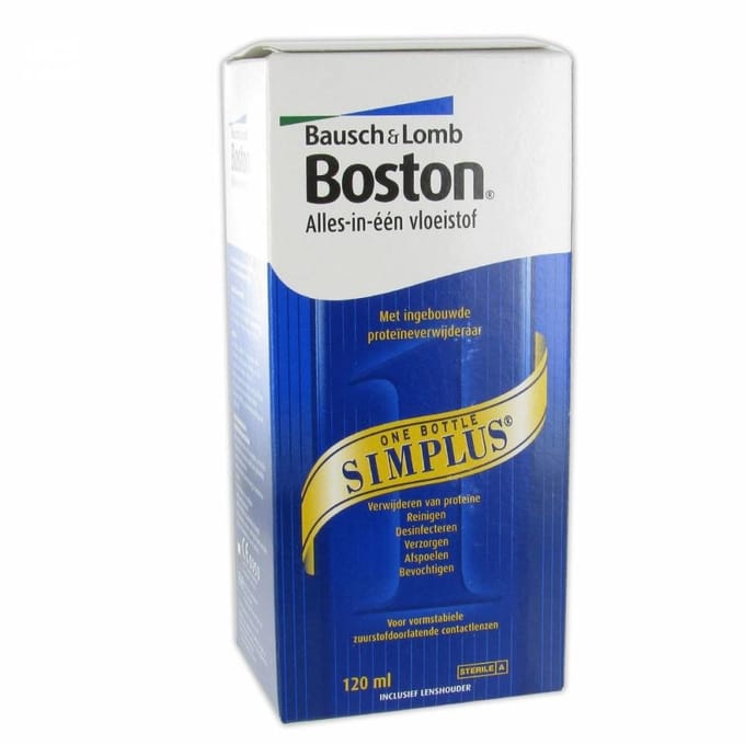 Boston Simplus - 120 ml + lenshouder - Lenzenvloeistof