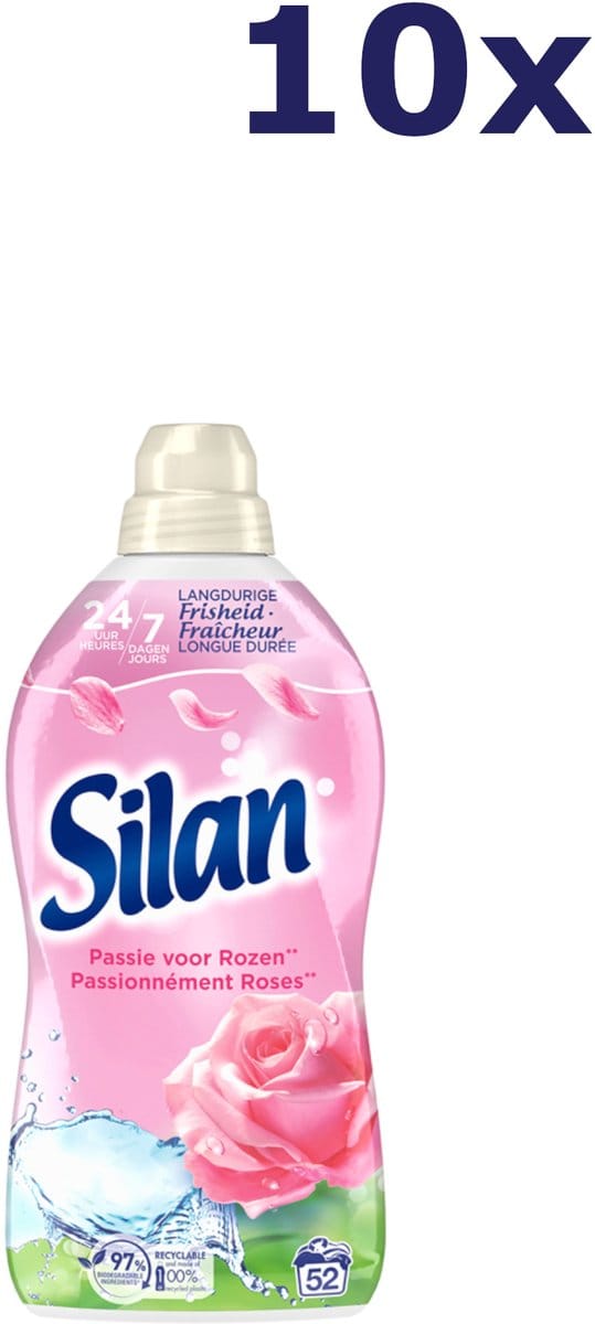 Silan Wasverzachter - 10 stuks - Passie voor Rozen - 10 x 52 -520 wasbeurten