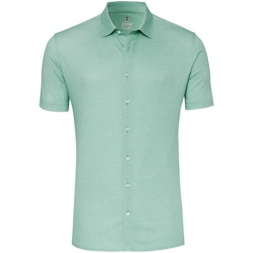 Desoto Overhemd Essential Micro Diamond Pattern Short Sleeve Groen / male