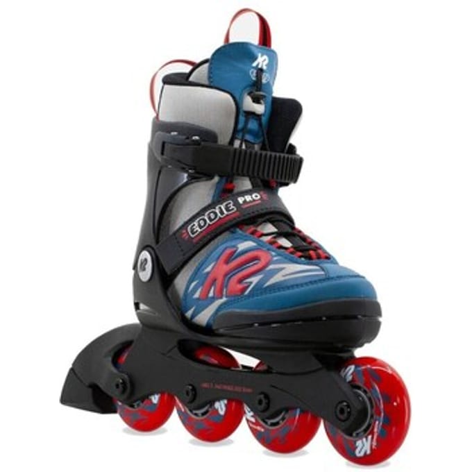 K2 Eddie Pro, skeelers, junior, zwart/blauw