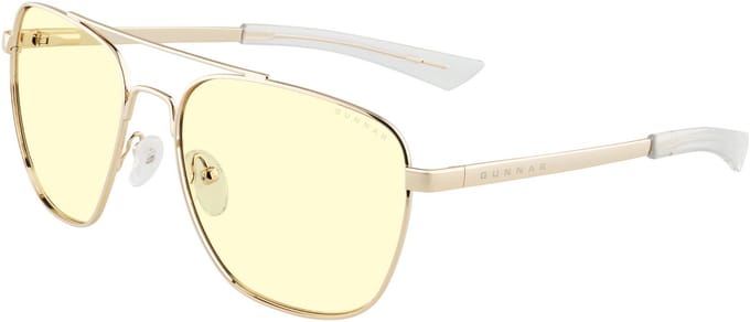 GUNNAR - MUSTANG Gaming Bril - Computerbril - Blauw Licht Bril - Blue Light Glasses 0.2 Sterkte - Gold - Clear