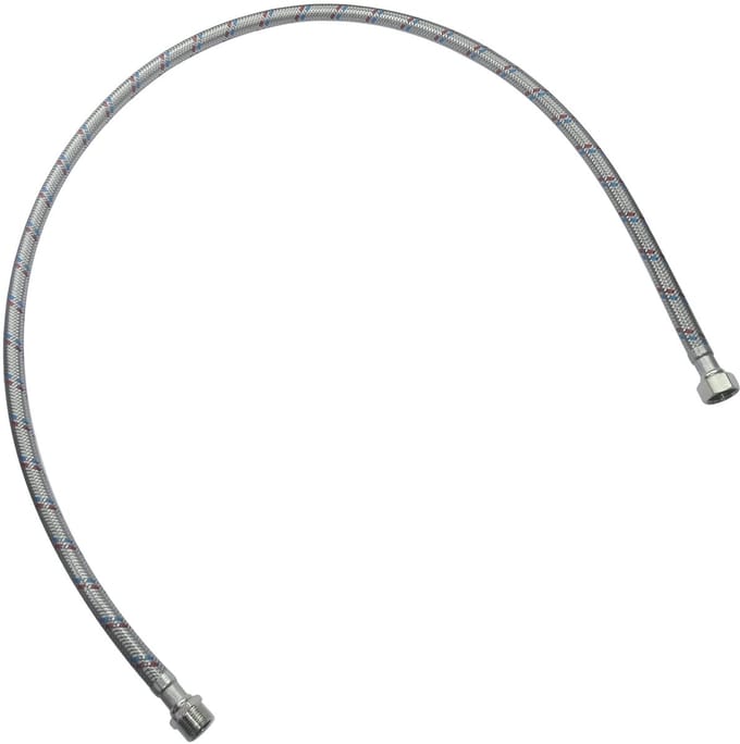 Dailygoods- Aansluitslang 1000 mm - Flexibele Slang - 3/8" Aansluiting - Sanitaire Mengkraan - Rubber/Roestvrij Staal - Max. Temperatuur 90 °C