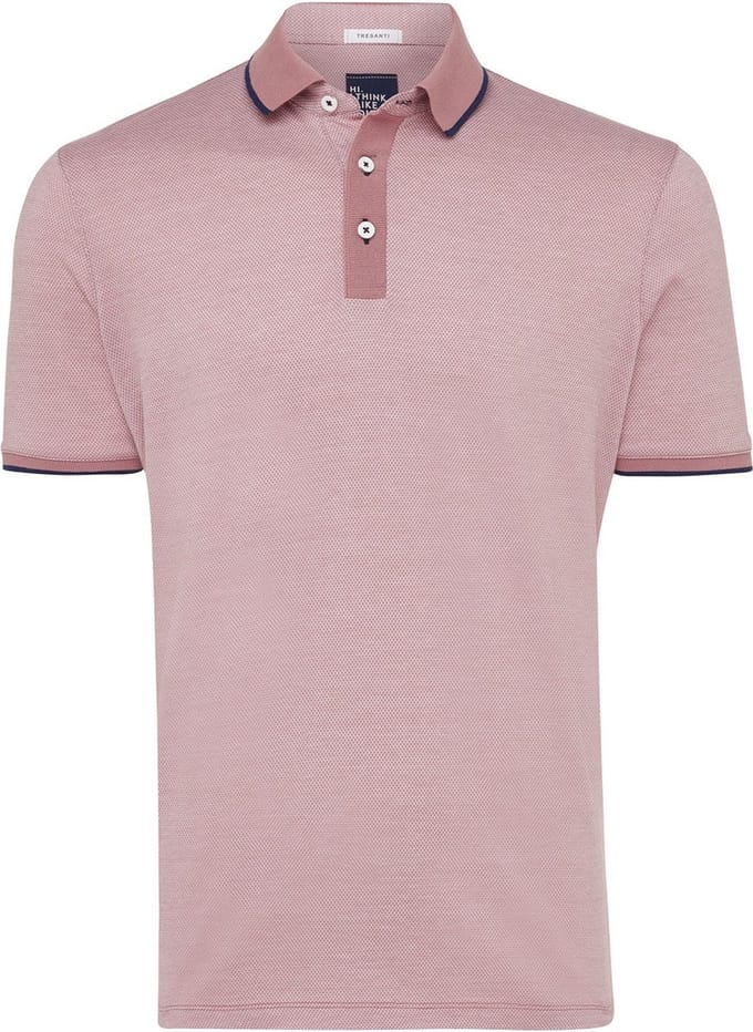 Tresanti polo detailed salmon KM