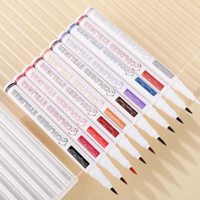 Witte Waterdichte Vloeibare Eyeliner Pen Langhoudende Eyeliner Pen Oogmake-up Cosmetica wit