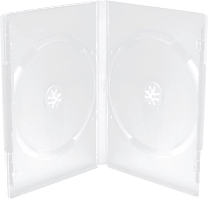 MediaRange BOX26 CD-doosje Dvd-hoes 2 schijven Transparant