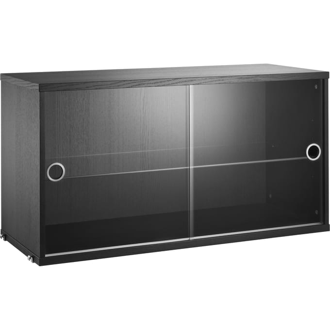 String Furniture - Vitrine - Essen zwart gebeitst