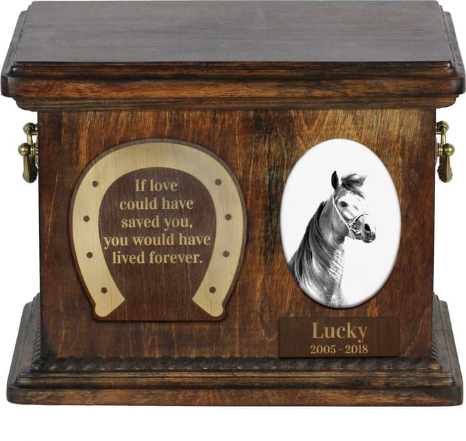 Urn voor Arabisch Paard - Persoonlijke Box voor Dierenas van Art-Dog