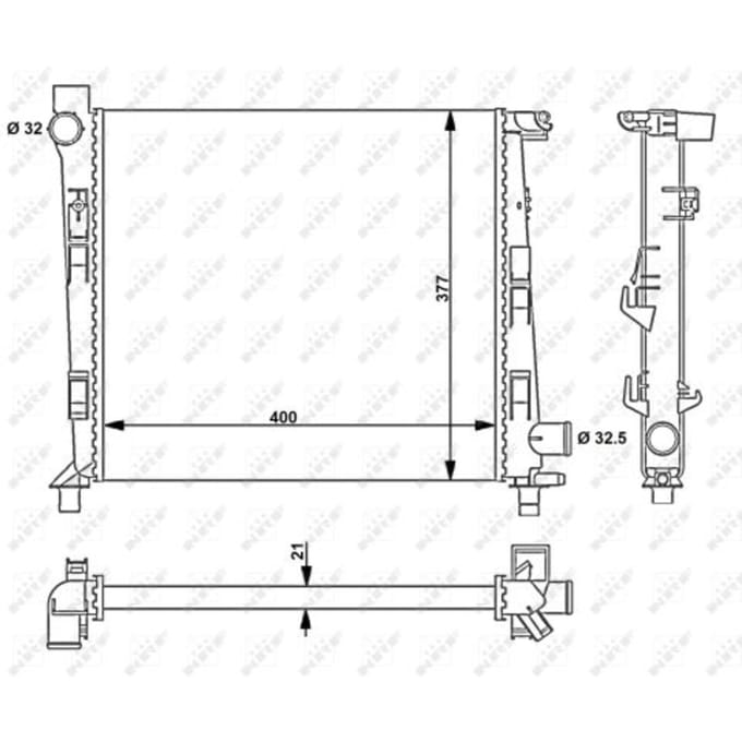 Radiator, motorkoeling NRF 54717
