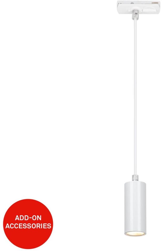 BRILONER Rail - Railverlichting uitbreiding hanglamp - pendellamp - dimbaar - incl. warm wit licht 3.000K - 130cm - wit