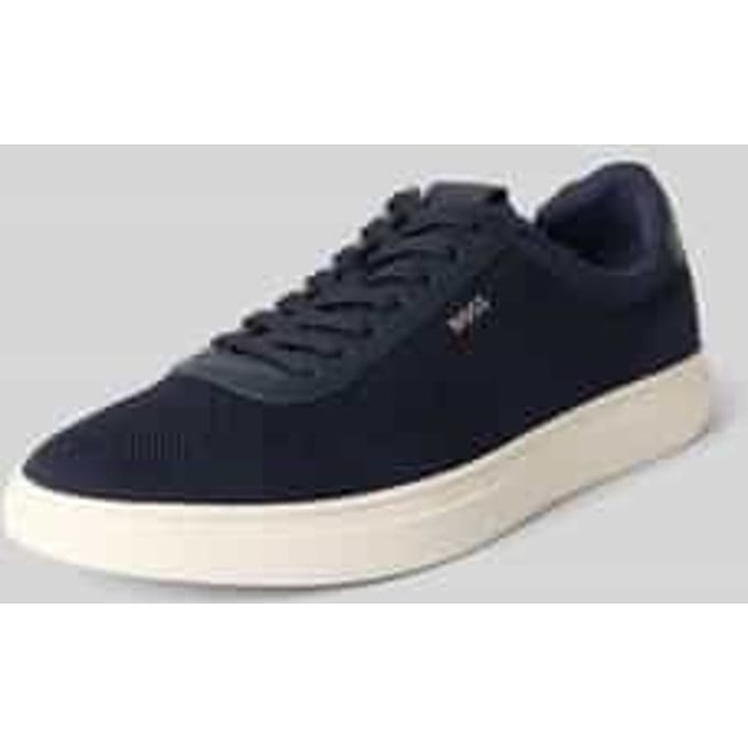 Low top sneakers met echt leer-garnering model 'Kieran_Tenn_knal'