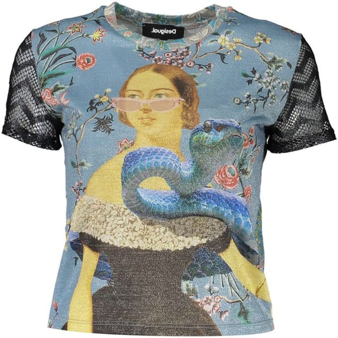 Desigual Azzurro Polyester Dames T-Shirt