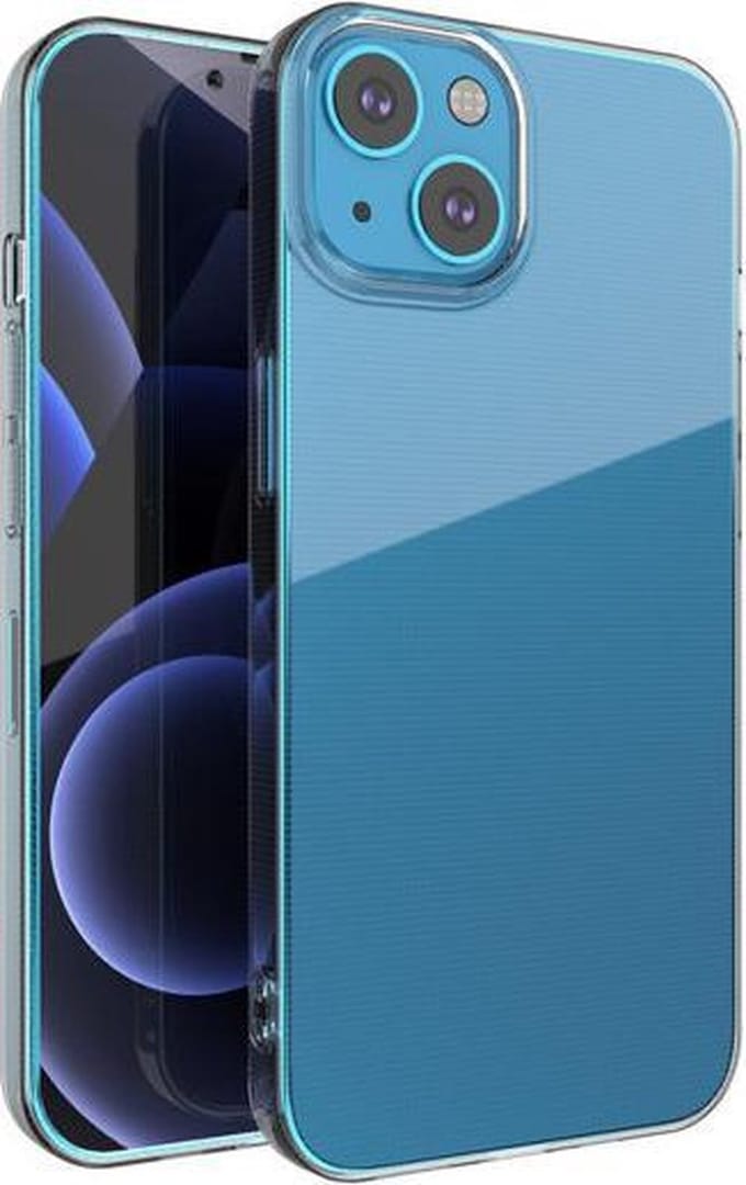 Casecentive Silicone Back case - hoesje - cover - iPhone 13 - transparant
