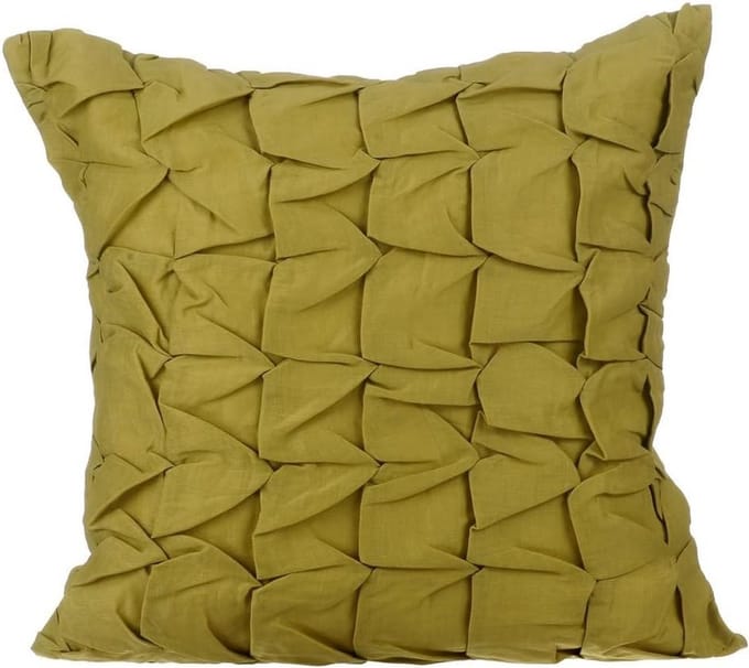 Luxe Sierkussens Set van 2, 50x50cm Katoen Linnen Kussens met Textuur en Knopen