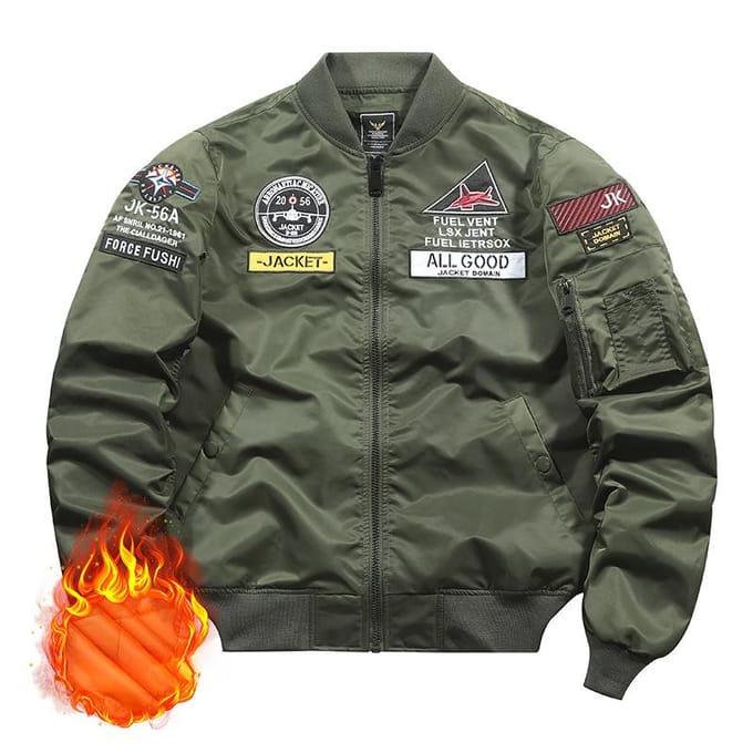 Veste d'aviateur Ma1 en coton fin pour homme M gray