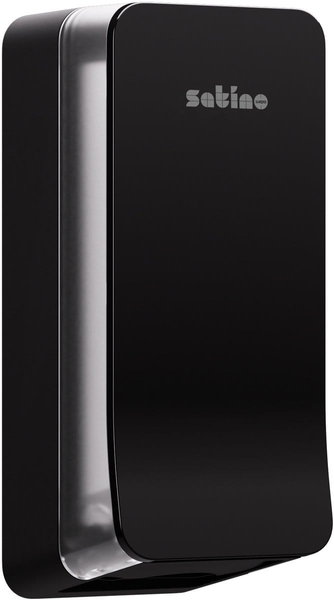 Toiletpapierdispenser Satino BT1 Hyginity gevouwen zwart 333425