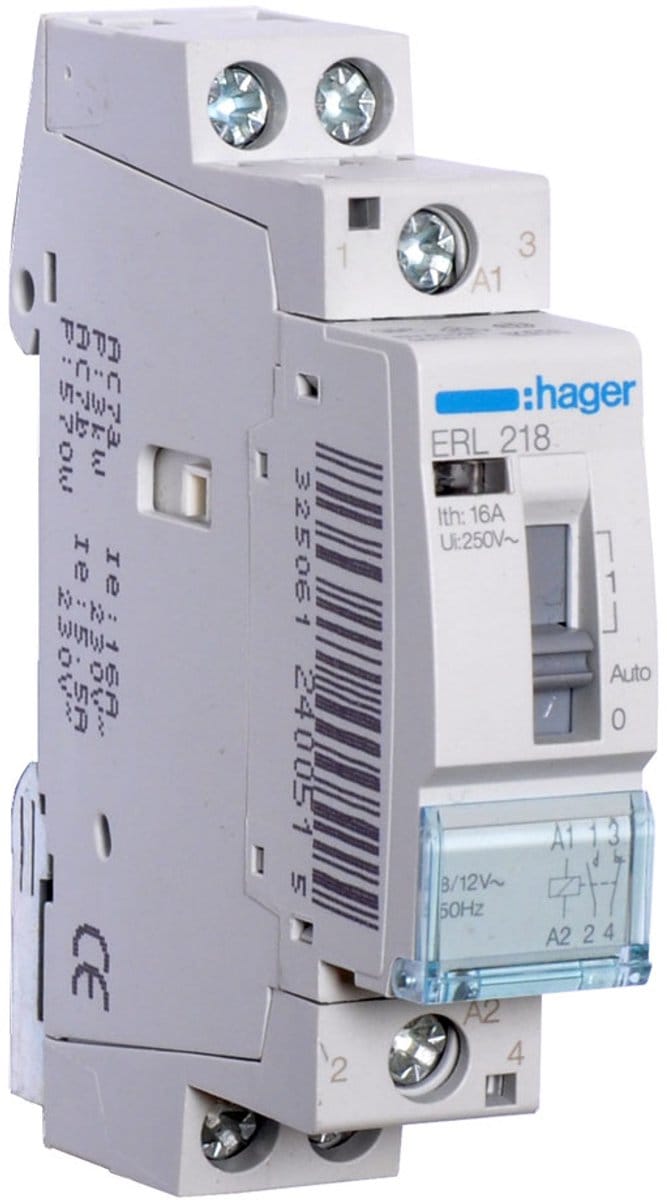 Hager Relay 16a 1no+1nc 12v~50hz