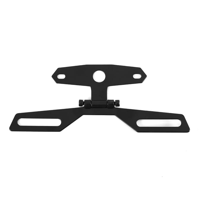 Support de feu arrière pliable pour plaque d'immatriculation de moto et VTT black