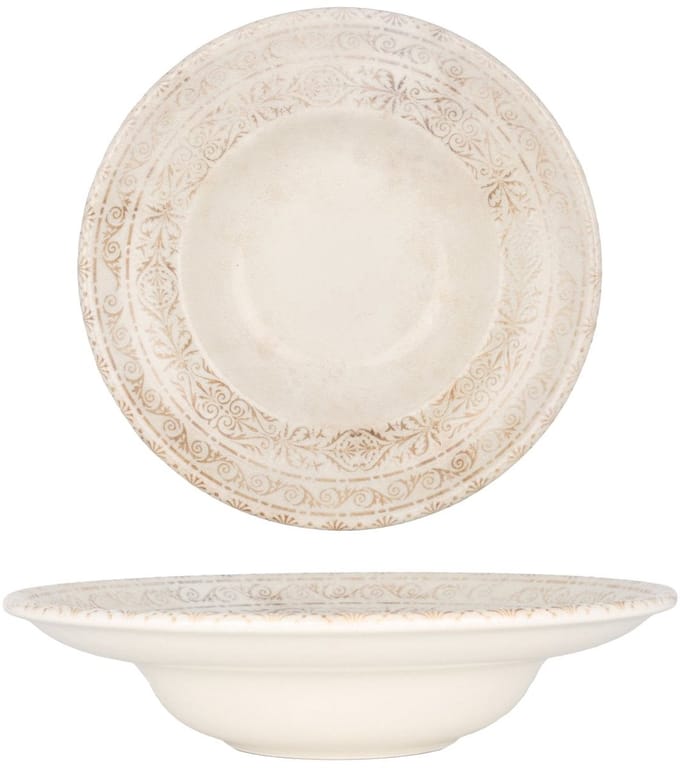 By Bone Pastabord - Antico - Porselein - 25 cm (400cc) - set van 2
