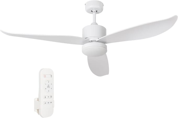 Jata JVTE4231 plafondventilator met verlichting- tot 25m2 - afstandsbediening - timer - 3 licht instellingen