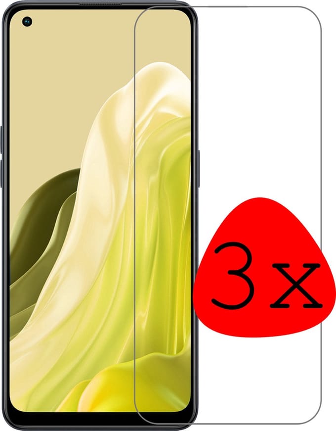 Screenprotector - 3 Stuks Geschikt voor OPPO Reno 7 - Extra Sterk - Beschermglas - Gehard Glas - Tempered Glass - Screen Protector