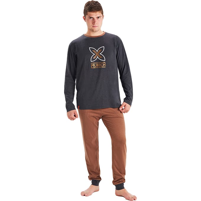 Winterpyjama lange mouw ronde hals MU1 heren