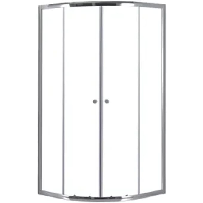 Aquavive Douchecabine Sicilië - Kwartrond - 90x90x190cm - Chroom