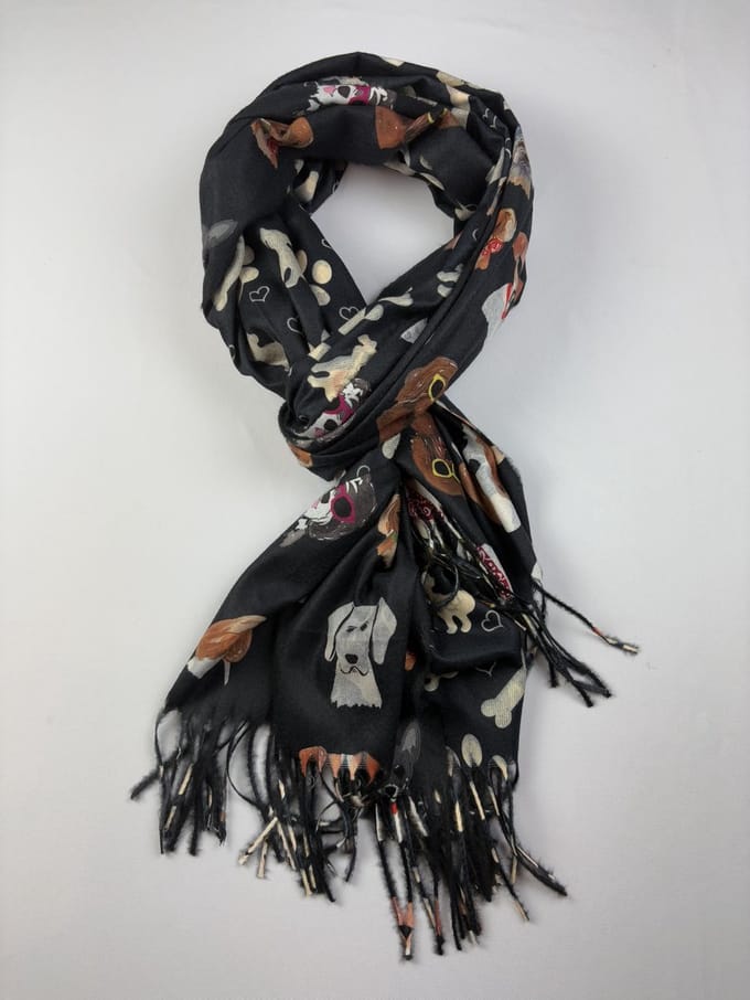 Leuke honden sjaal in 7 kleuren 30% katoen / 70% viscose