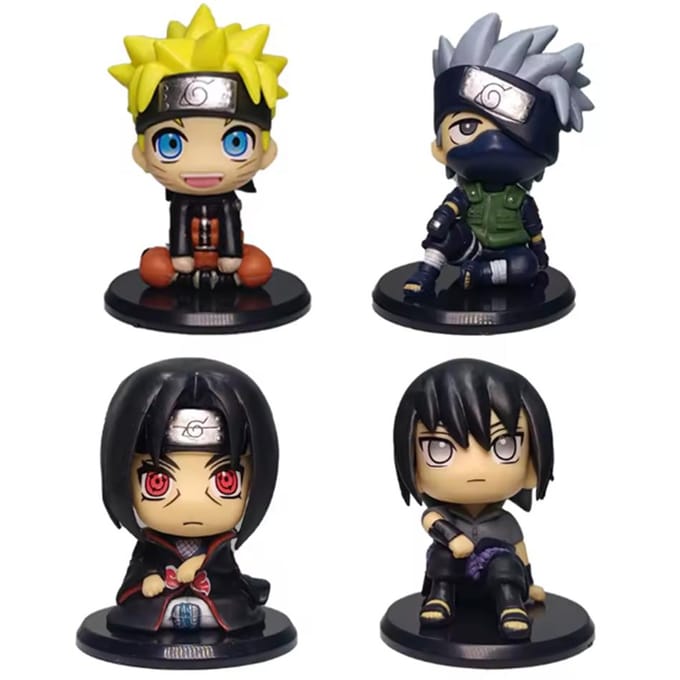 Figurine Anime Naruto 10cm Uzumaki Naruto Kakashi Uchiha Sasuke Itachi Jouets Mignons Figurine Q Modèle Action