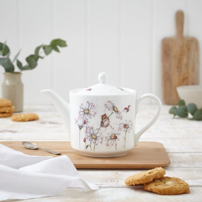 Wrendale - Theepot - Mouse & Flower