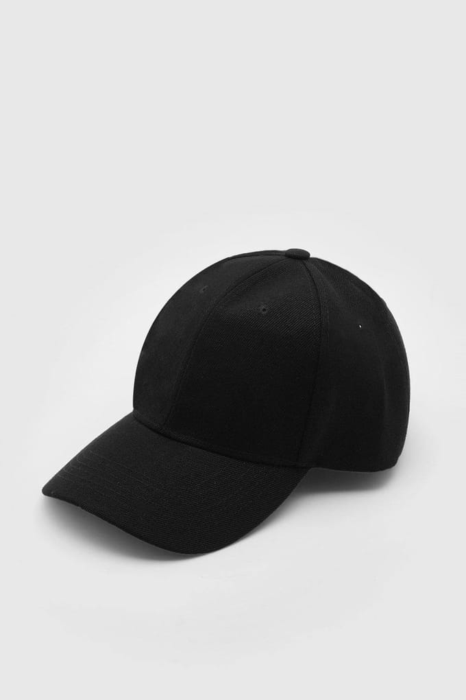 boohoo Dames Zwarte Effen Baseballcap | Black