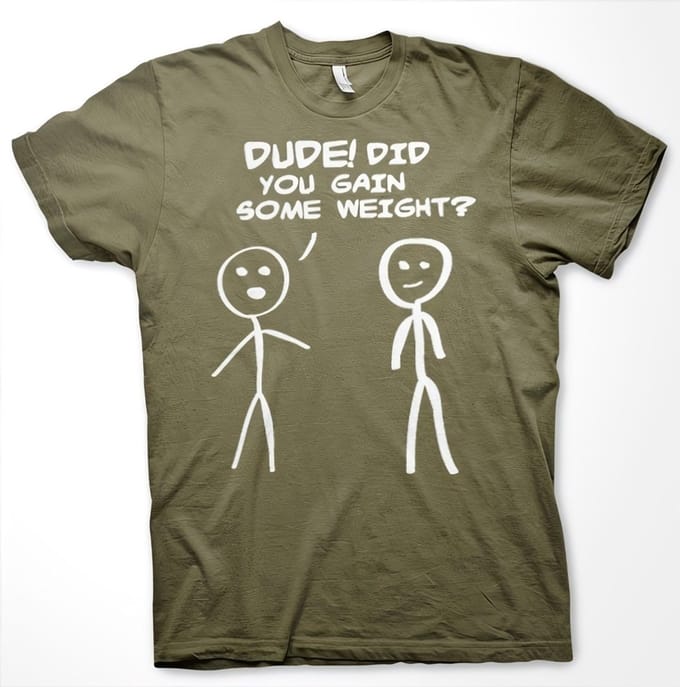 Hybris Hé! Ben je wat aangekomen? T-shirt olijfgroen