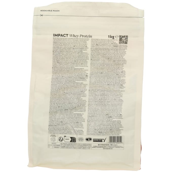 Impact Whey Protein, Natural Chocolate 1kg  - MyProtein
