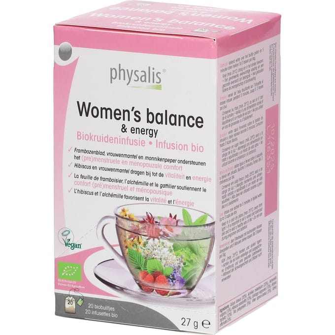 Physalis® Woman's Balance & Energy Biokruideninfusie 20 Instantthee