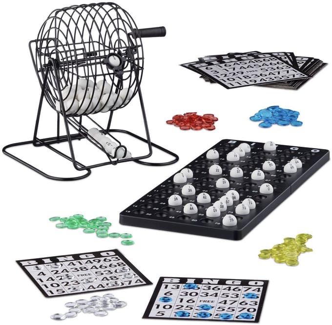 Bingo spel met bingomolen
