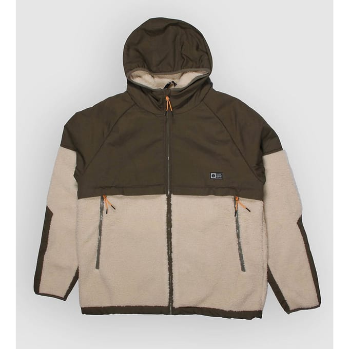 Salty Crew Shield Sherpa Fleece Met Volledige Rits Bruin L Man