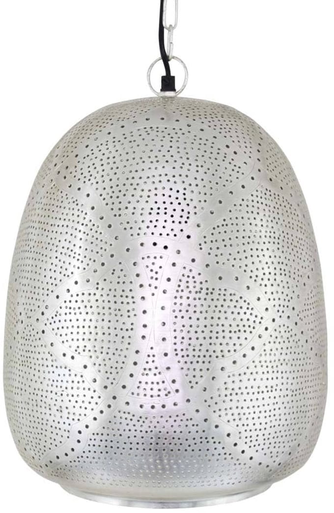Safaary - Oosterse hanglamp Wisal Zilver Ø 30 x 40cm