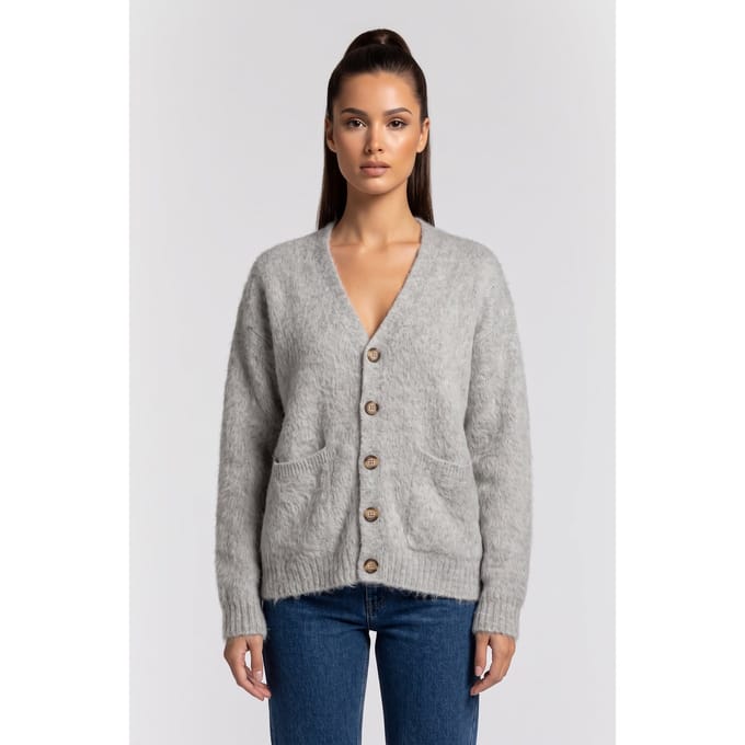 Soulland Bob Alpaca Mix Cardigan Blue Multi Größe: M/L | Jacken Outlet | Unisex | Blau