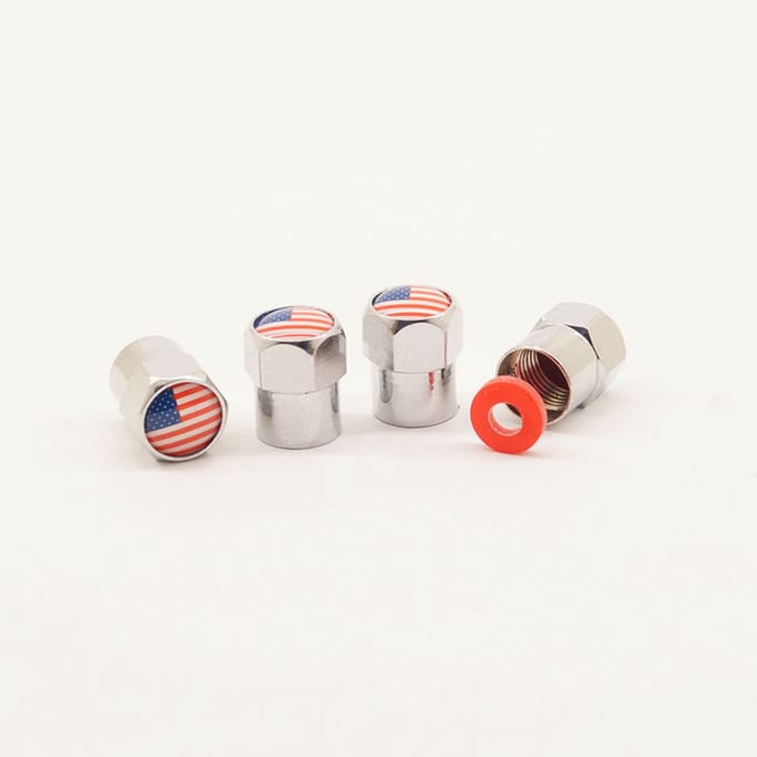 Schrader (auto) ventiel - Zilver Amerika aluminium met afdichting